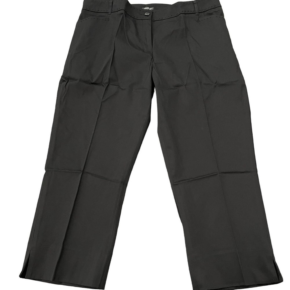 Claudia EV Women's Black Flatten Tummy Cropped Pants, Size 14 NWT